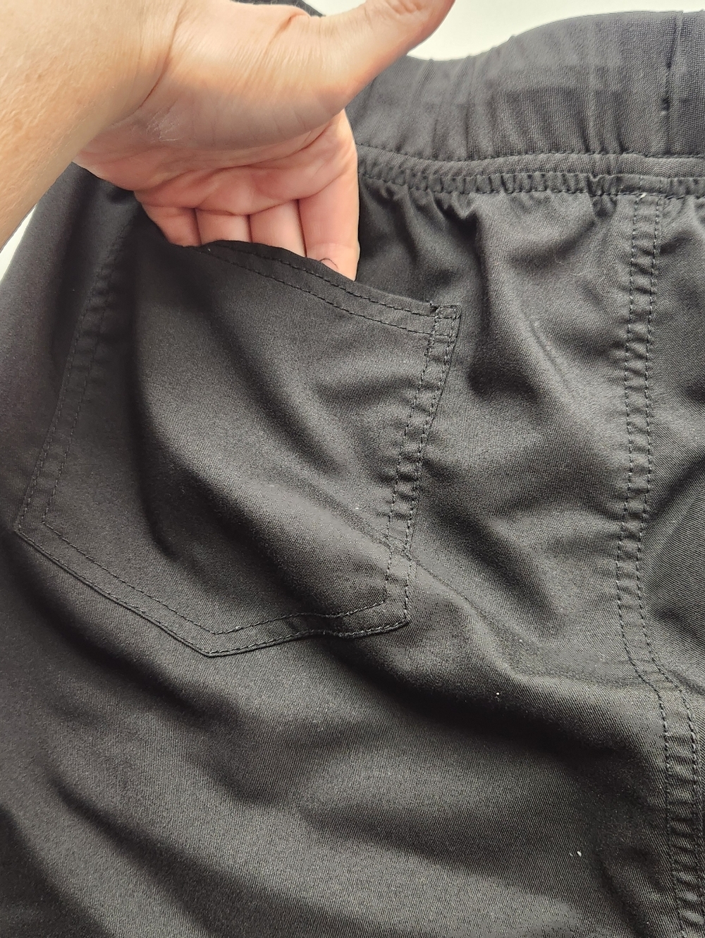 ⭐️Scrubstar BLACK Jogger Scrub Pants Size Large Performance Stretch Cargo Pocket - Picture 9 of 11